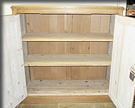 adjustable shelves pine cupboard