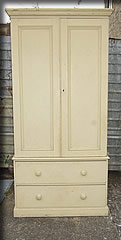 victorian painted pine cupboard