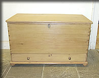 victorian pine blanket box drawer