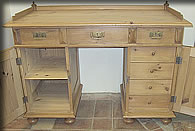 drawers antique desk pine