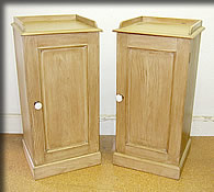 pair victorian pine bedside cabinets