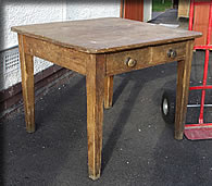 circa 1900 square leg pine table