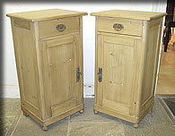 antique pine bedside cabinets