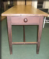 end view of long antique table