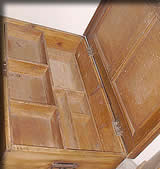 interior antique tool chest