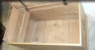 inside candle box pine trunk