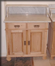 marble top pine washstand